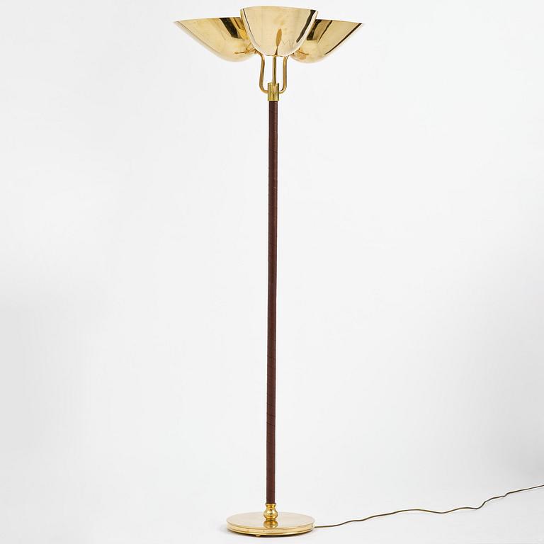 Carl-Axel Acking, a brass floor lamp model "2645", Bröderna Malmströms Metallvarufabrik, Malmö, 1940s-50s.