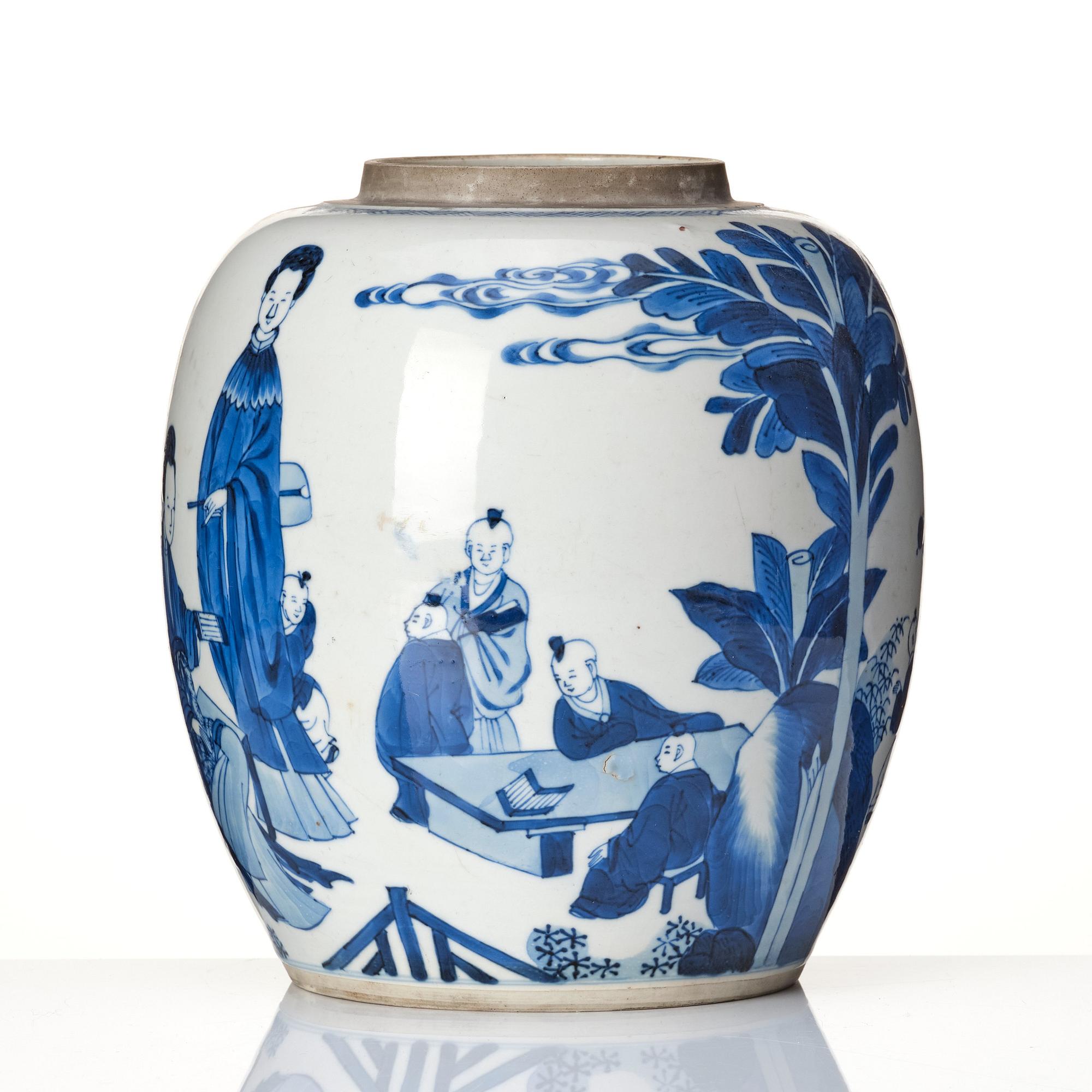 Bojan, porslin. Qingdynastin, Kangxi (1662-1722).