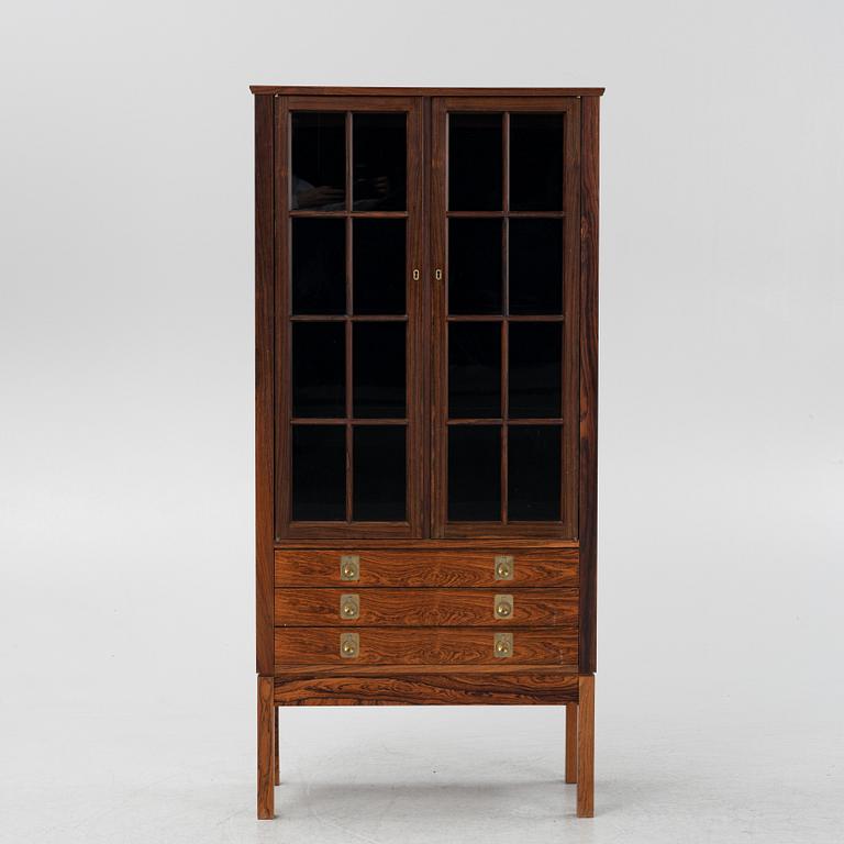A rosewood-veneered display cabinet, Bruksbo, Norway, 1960's.