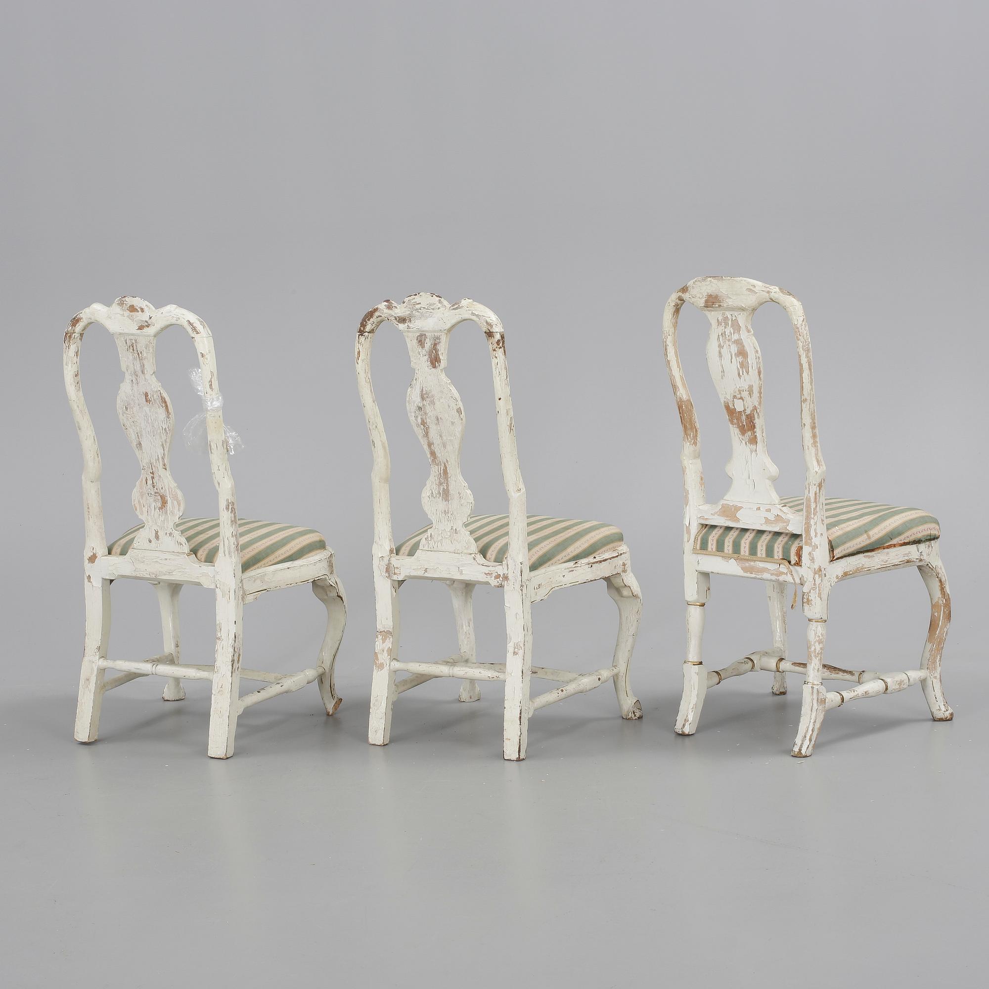 STOLAR, 3 st, rokoko, 1700-tal.