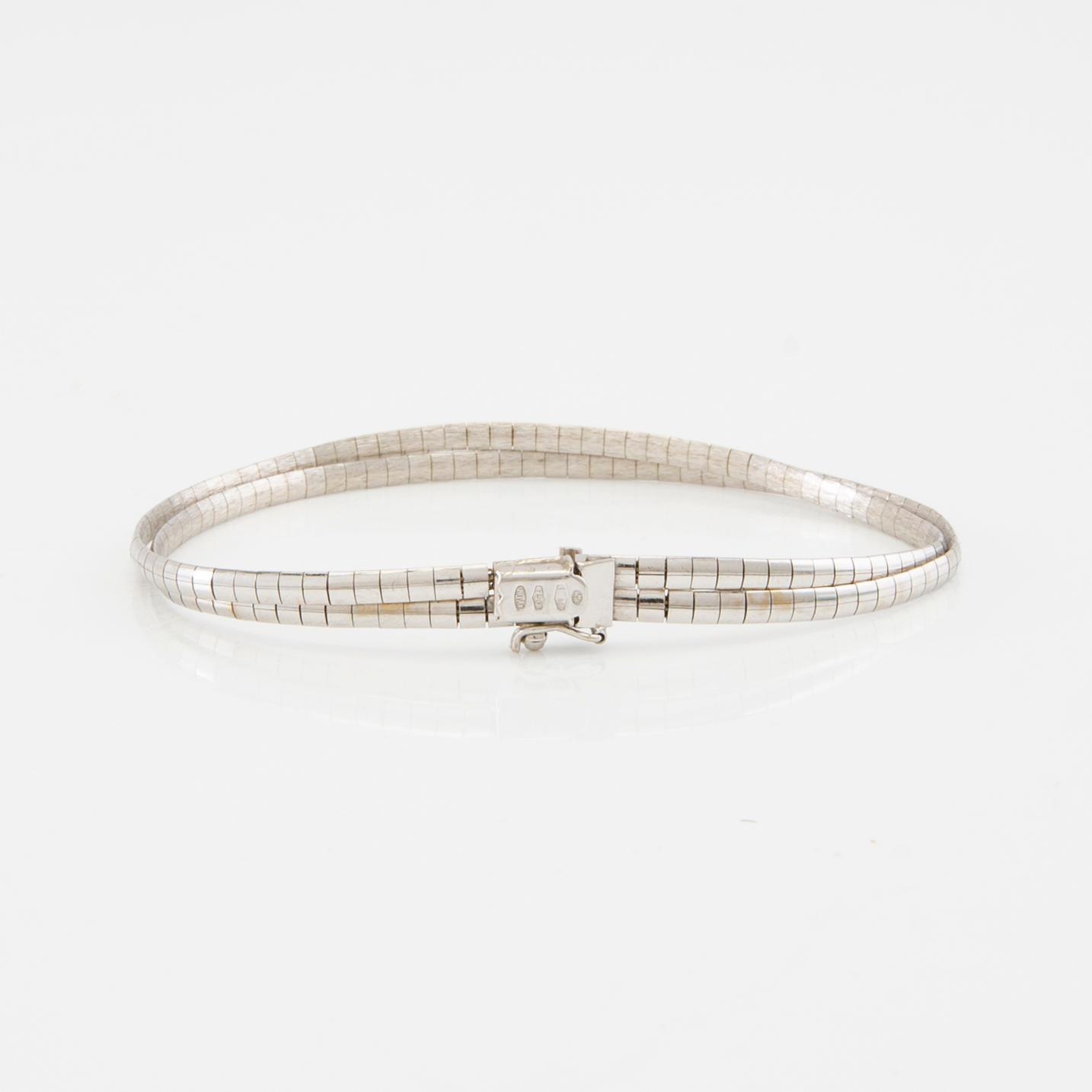 Bracelet 18K white gold, Unoaerre Italy.