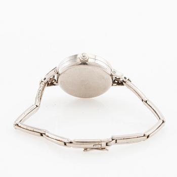 Armbandsur platina med gammalslipade diamanter, Chronometre Movado.