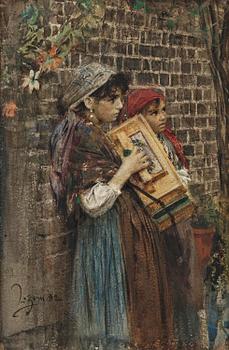 718. Anders Zorn, "Italienska gatumusikanter".