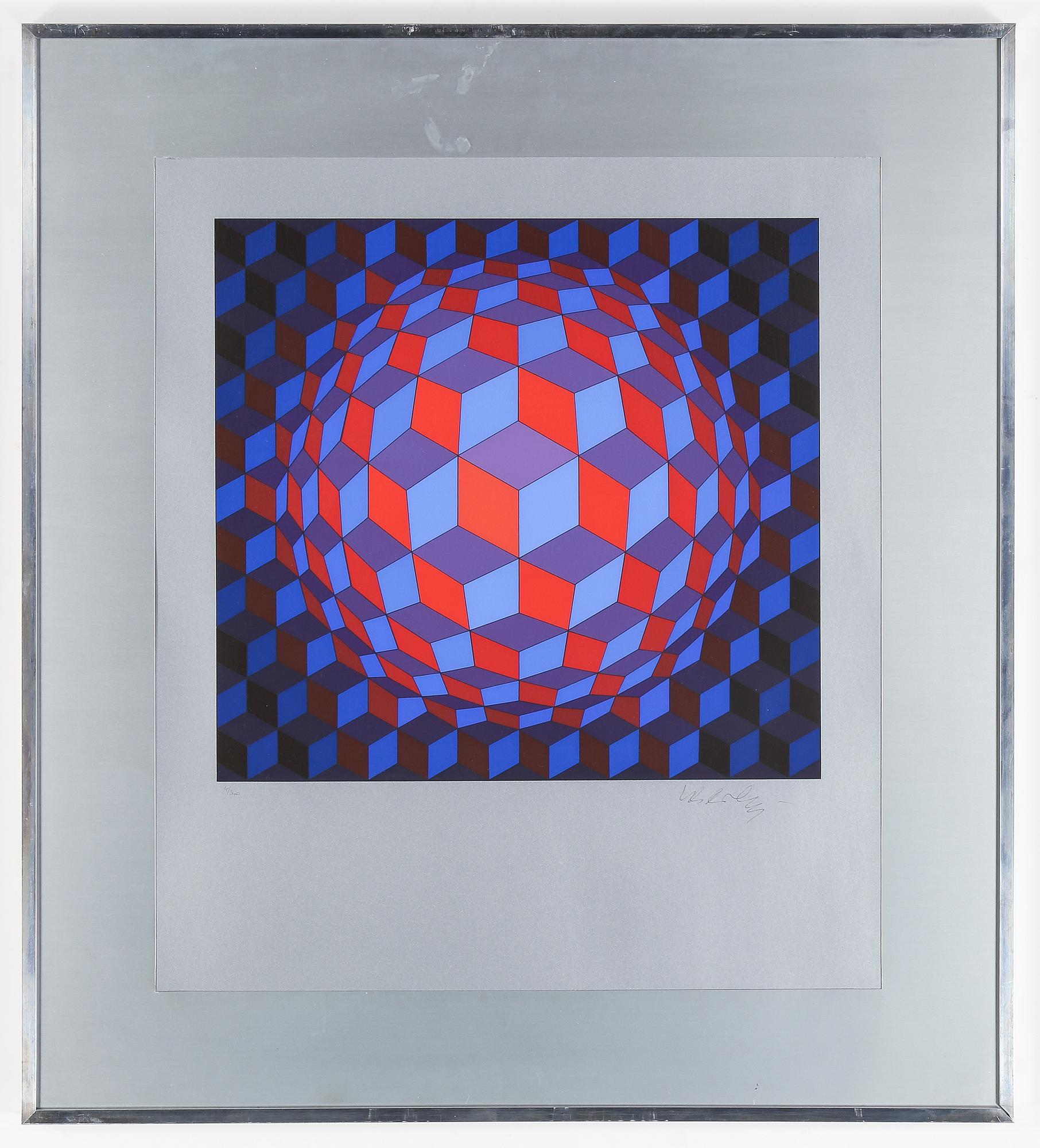 VICTOR VASARELY, 2 st färglitografier, signerade och numrerade 4/340.