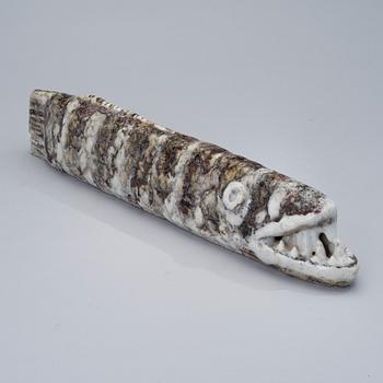 TAISTO KAASINEN, A CERAMIC SCULPTURE. Pike. Signed Kaasinen Arabia.