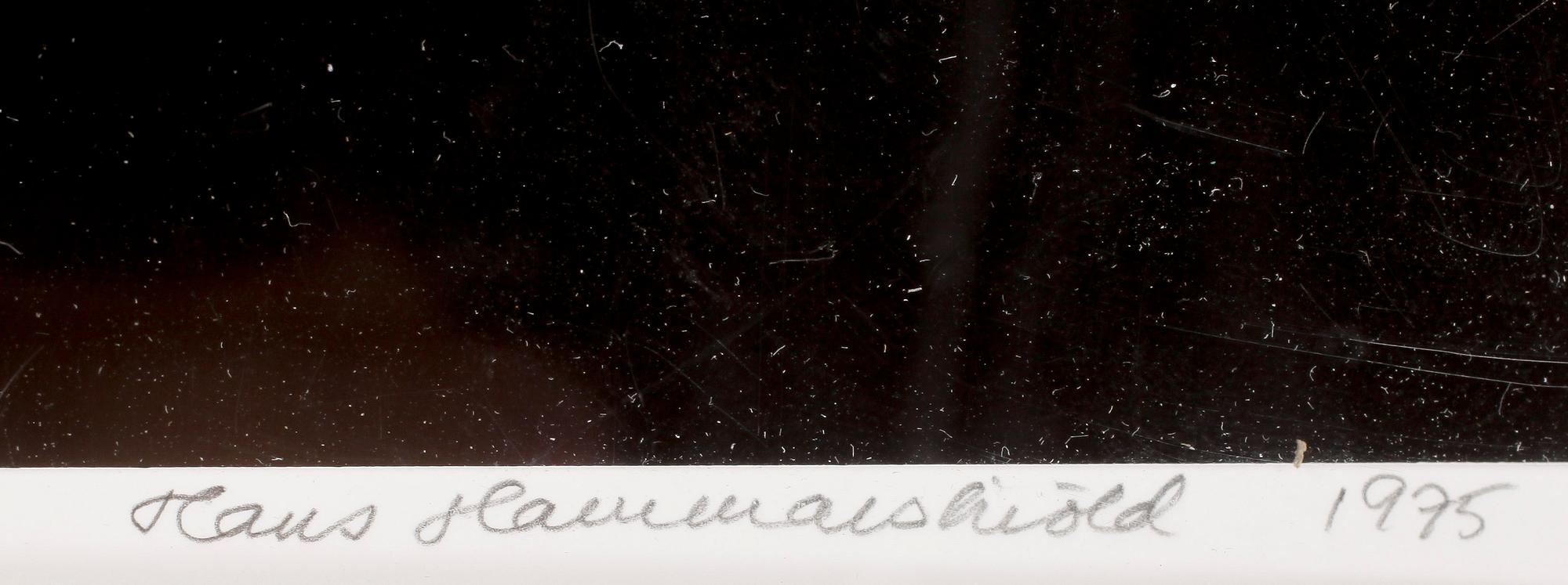 HANS HAMMARSKIÖLD, Färgfotografi, sign och dat 1975 och numrerad 11/25.