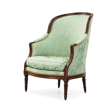 A Gustavian late 18th century bergere by C F Flodin, master 1776.