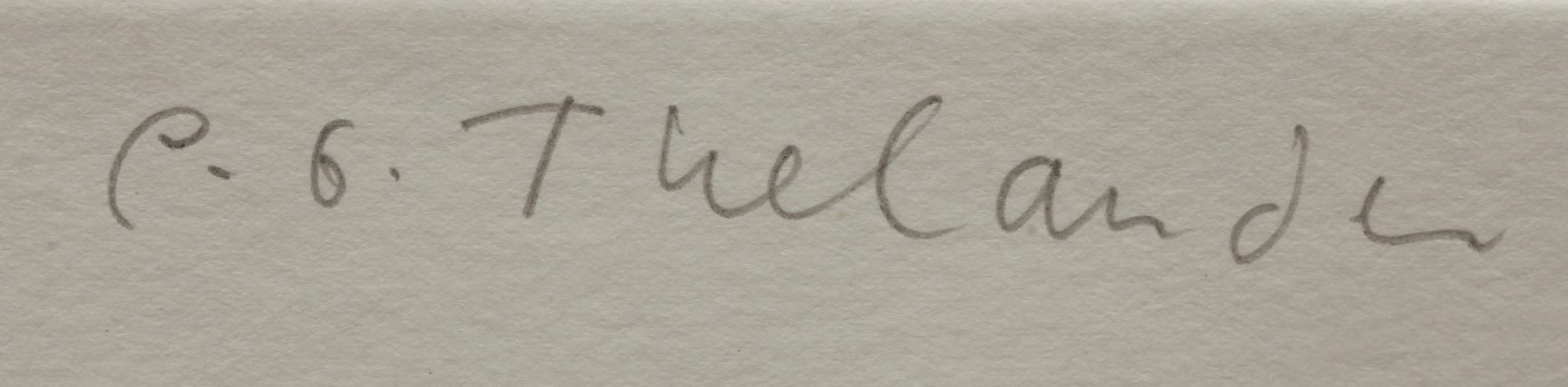 PG THELANDER, färgetsning, sign och numr 39/80.