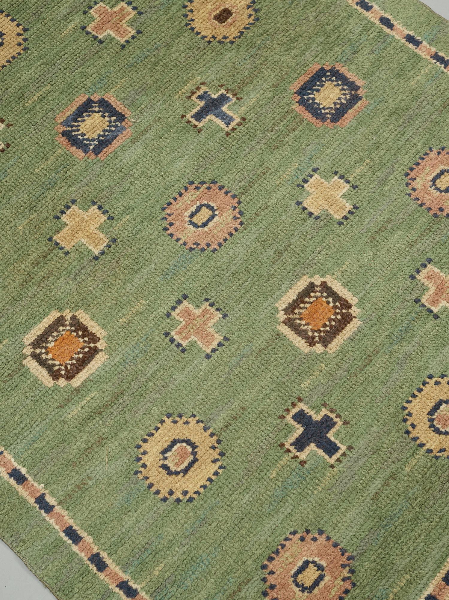 Märta Måås-Fjetterström, A CARPET, "Älgö", knotted pile, ca 127,5 x 95,5 cm, signed MMF.