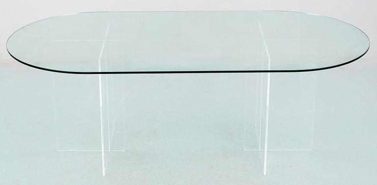 MATSALSBORD, glas och plexiglas, 1980-tal.