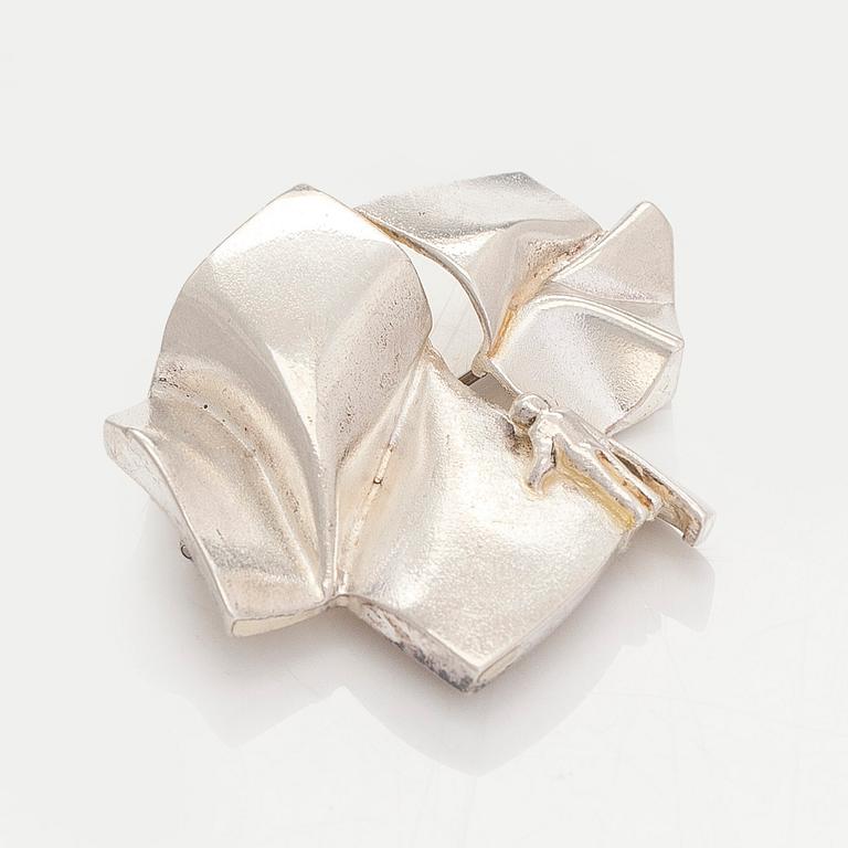 Björn Weckström, brosch "Främling på Io", sterling silver. Lapponia 1980.