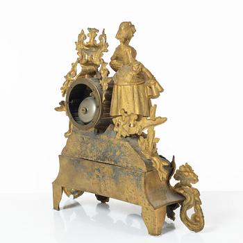 A Louis XVi-style mantel clock,  France, late 19th Century.