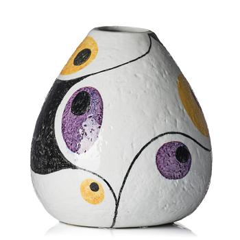 67. Vilhelm Bjerke-Petersen, a unique chamotte stoneware vase, probably Rörstrand, dated 1954.