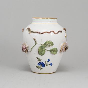 An 18th Century faiance jar,  Stralsund.