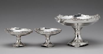 BORDSUPPSATS, 3 delar, silver, Goldsmiths and Silversmiths Company, London, England, 1920-21. Ca 1535 g.