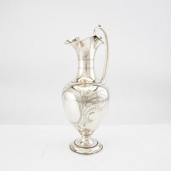 A 19th century danish sivler decanter mark of Prahl 1881, weight 708 grams.