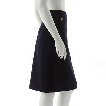 CÉLINE, a blue wool blend skirt.