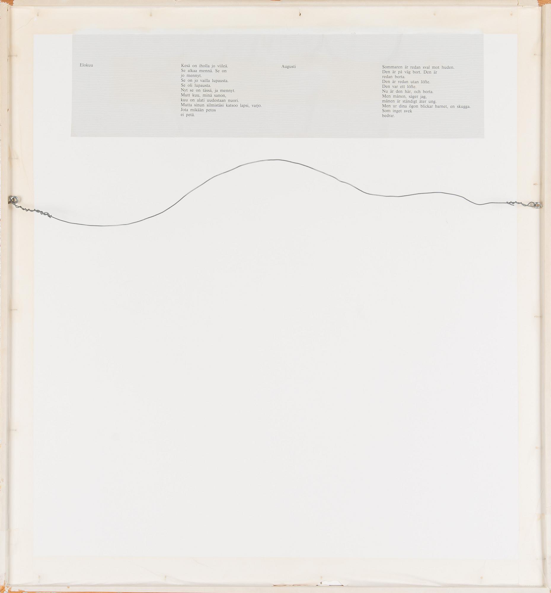 Jan Kenneth Weckman, "August".