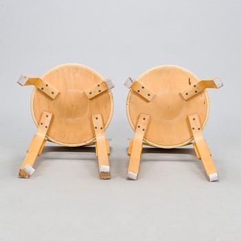 Alvar Aalto, stolar, 4 st, modell 66, Artek 1980-tal.