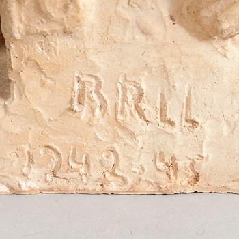 BEN RENVALL, skulptur, lergods, signerad och daterad 1942-45.