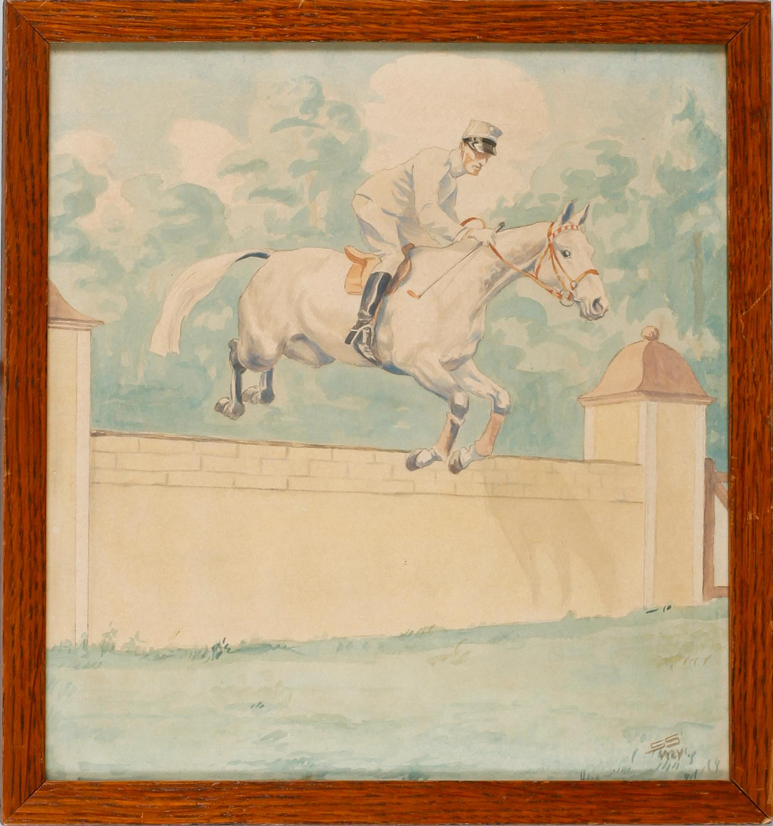 OKÄND KONSTNÄR, 2 st, gouache, monogramsignerad SS, daterad 1925.