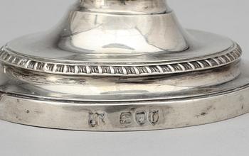 LJUSSTAKAR, ett par, silver, London 1895. Tot ca 440 gram.