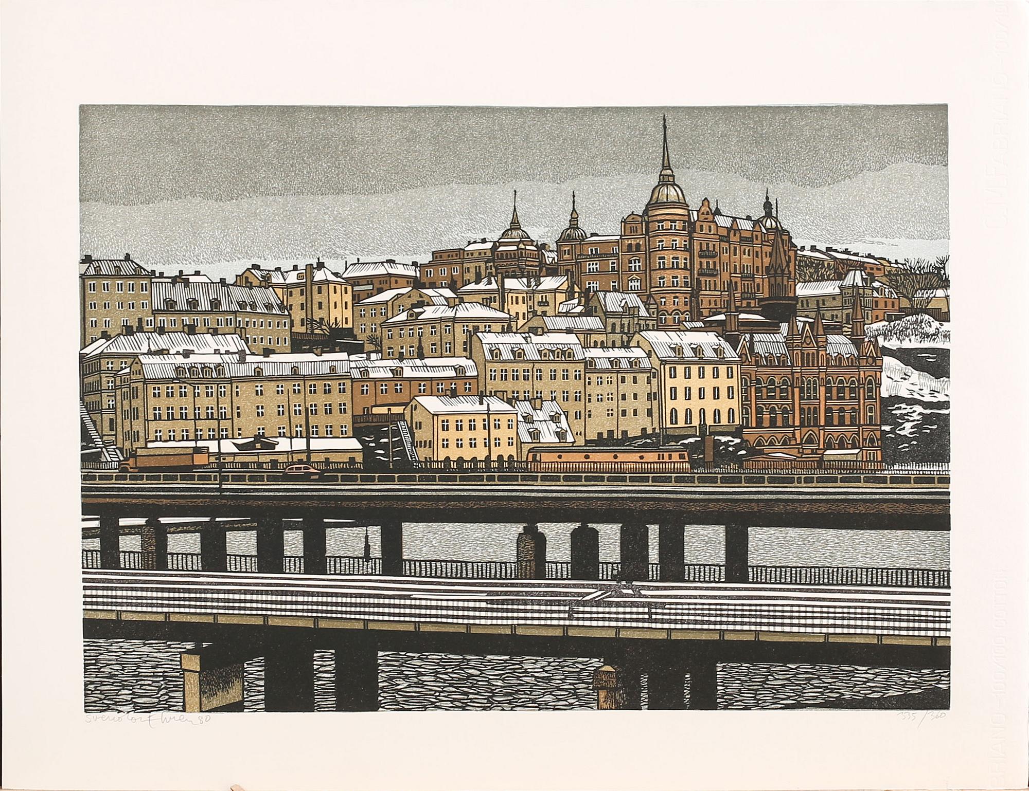 SVEN OLOV EHRÉN, 5 st färglitografier, signerade och numrerade.