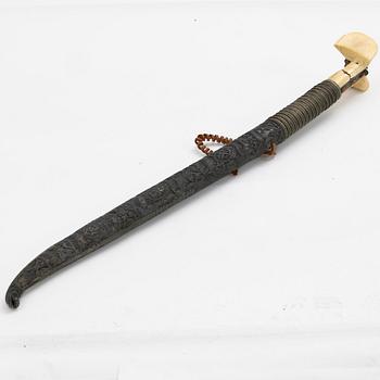 Yataghan, sword with scabbard, Ottoman.
