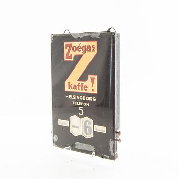 Eternal calendar "Zoegas coffee" early 20th century.