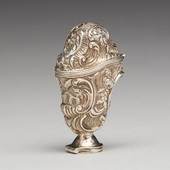 A Swedish Rococo parcel-gilt silver snuff-box, mark of Jons Stammer (Jonkoping 1729-1752(_1754)).