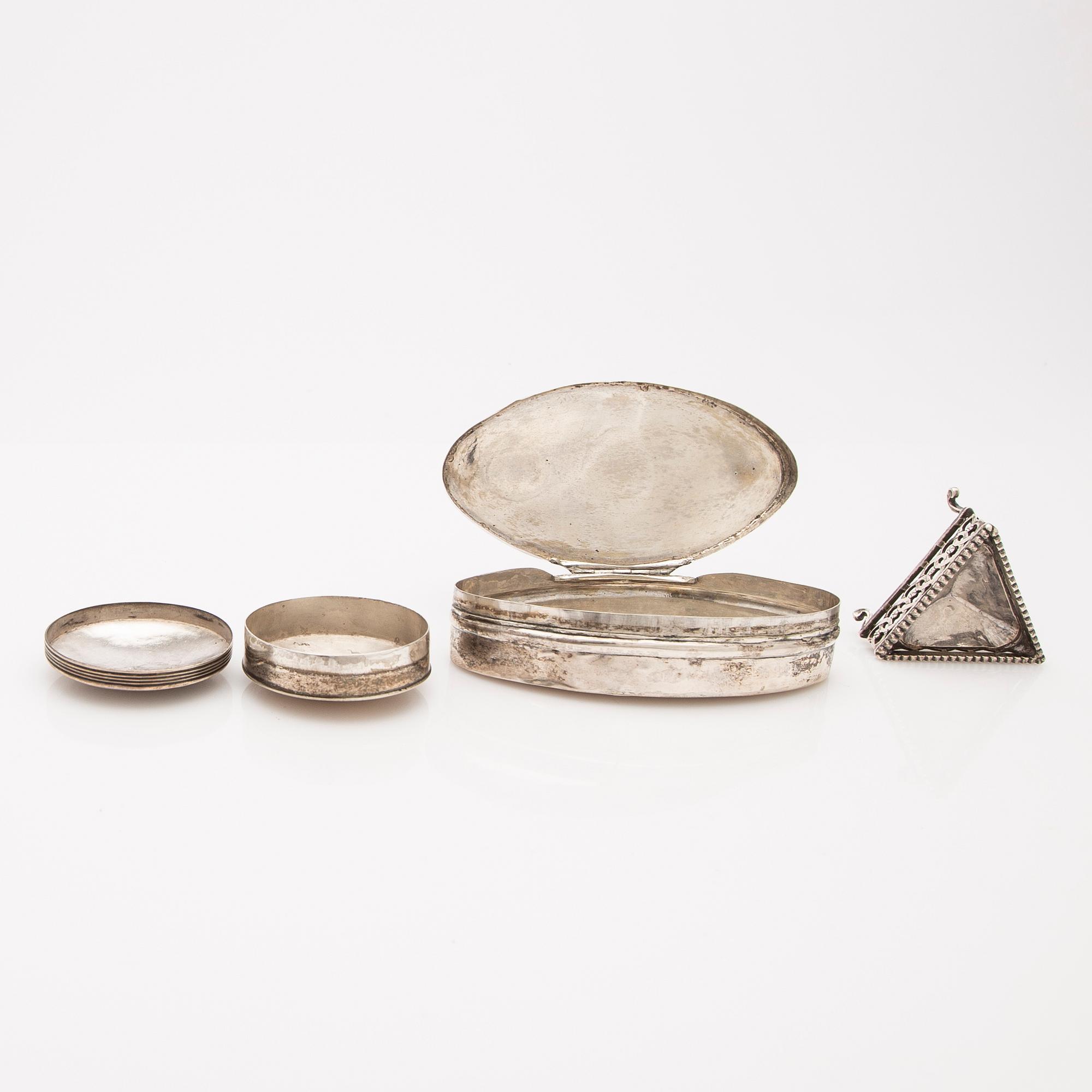 A group of silver, 10 pieces, 18th/19th century, including Russia and Denmark.