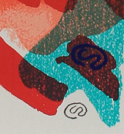 LENNART RODHE, seriegrafi. Monogramsign.