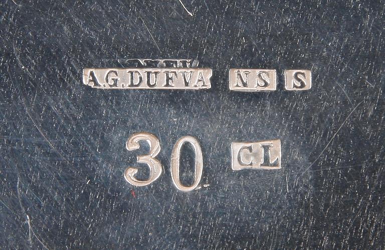 KAFFESERVIS, 4 delar, nysilver. A.G Dufva. 1900-tal.