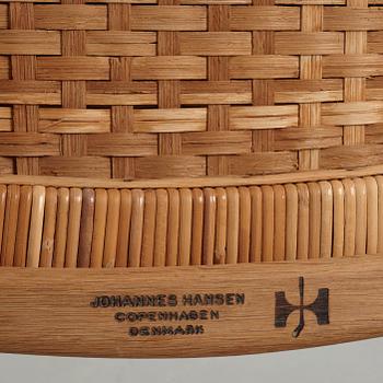 Hans J. Wegner, A pair of Hans J Wegner model 512 oak 'Folding Chairs' executed by Johannes Hansen, Denmark 1950's.