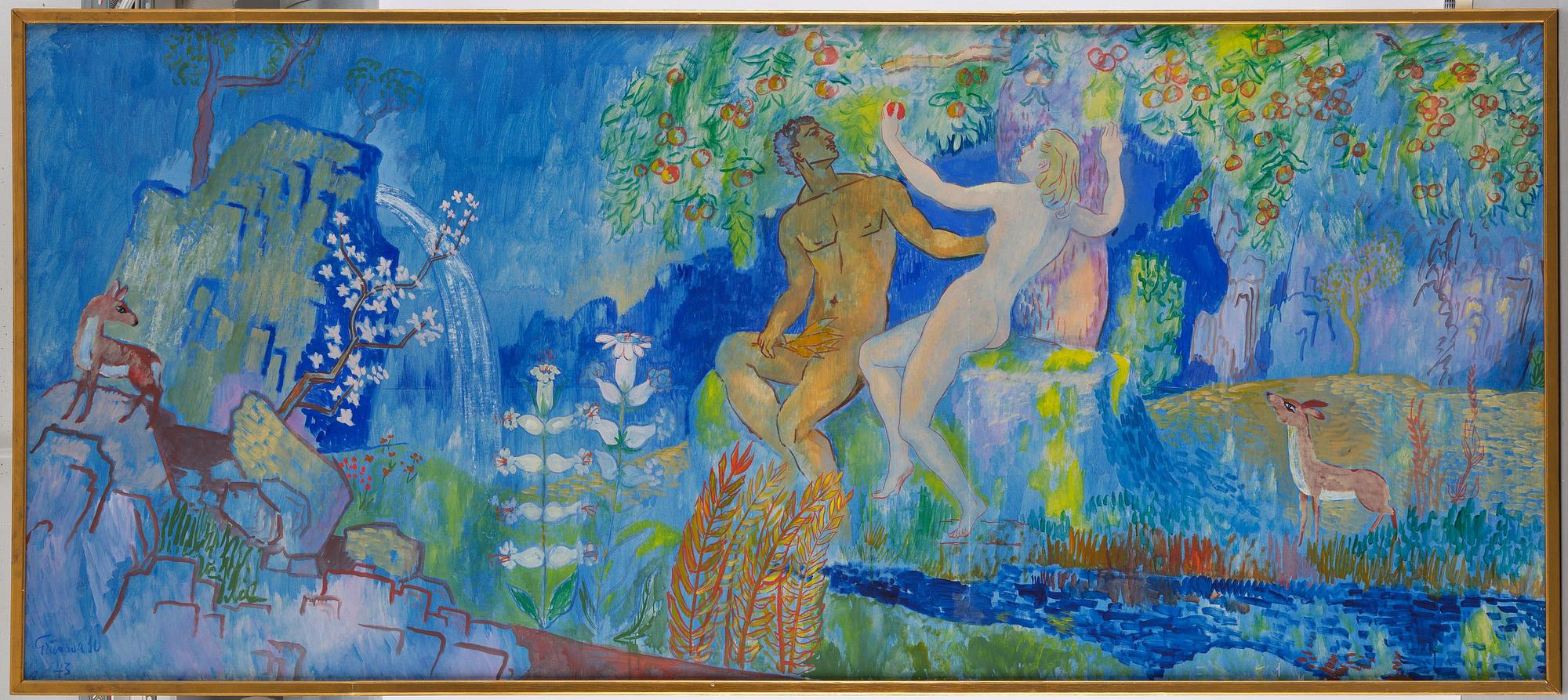 Isaac Grünewald, "Par under Edens Äppelträd" from Paradissviten.