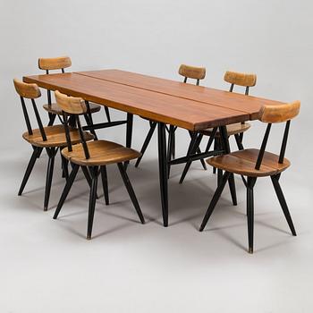 Ilmari Tapiovaara, a 1960's 7-piece 'Pirkka' dining set for Laukaan Puu.