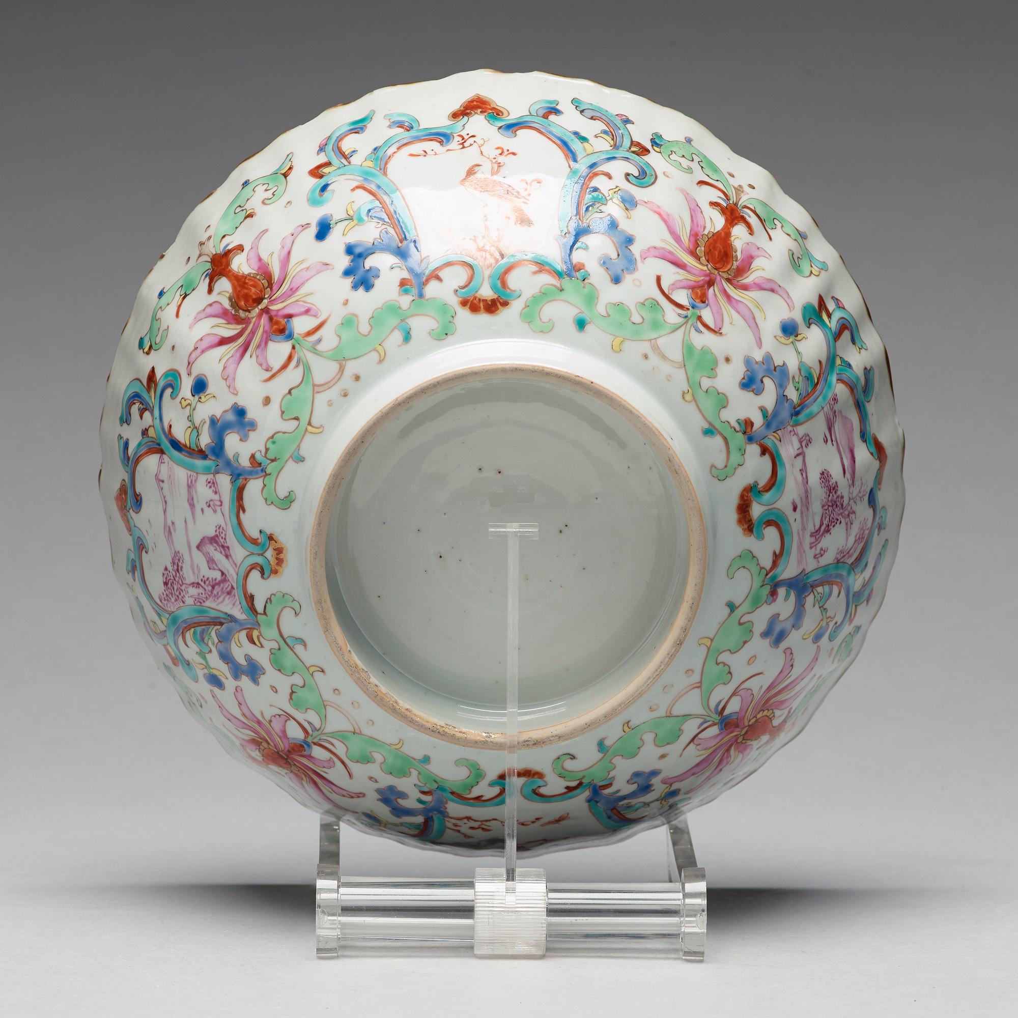 SKÅL, kompaniporslin. Qing dynastin, Qianlong (1736-95).