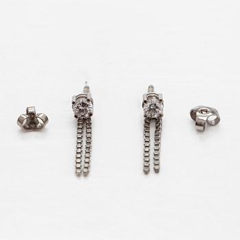 Necklace and earrings, brilliant cut diamonds, 18K white gold and gold. A. Tillander, Helsinki.