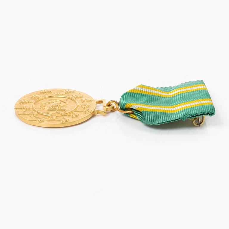 Medalj, 18K guld, Sporrong, Stockholm, 1958.