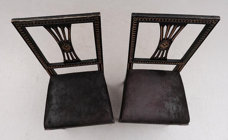 STOLAR, 1 par, gustaviansk stil, 1900-talets första hälft.