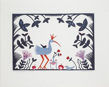 Agneta Flock · AGNETA FLOCK, färglitografi, signerad, numrerad 177/190.