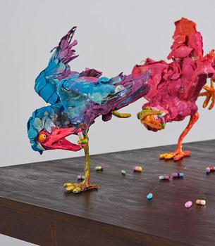 Nathalie Djurberg & Hans Berg, "A Thief Caught in the Act (Flock of Birds)".