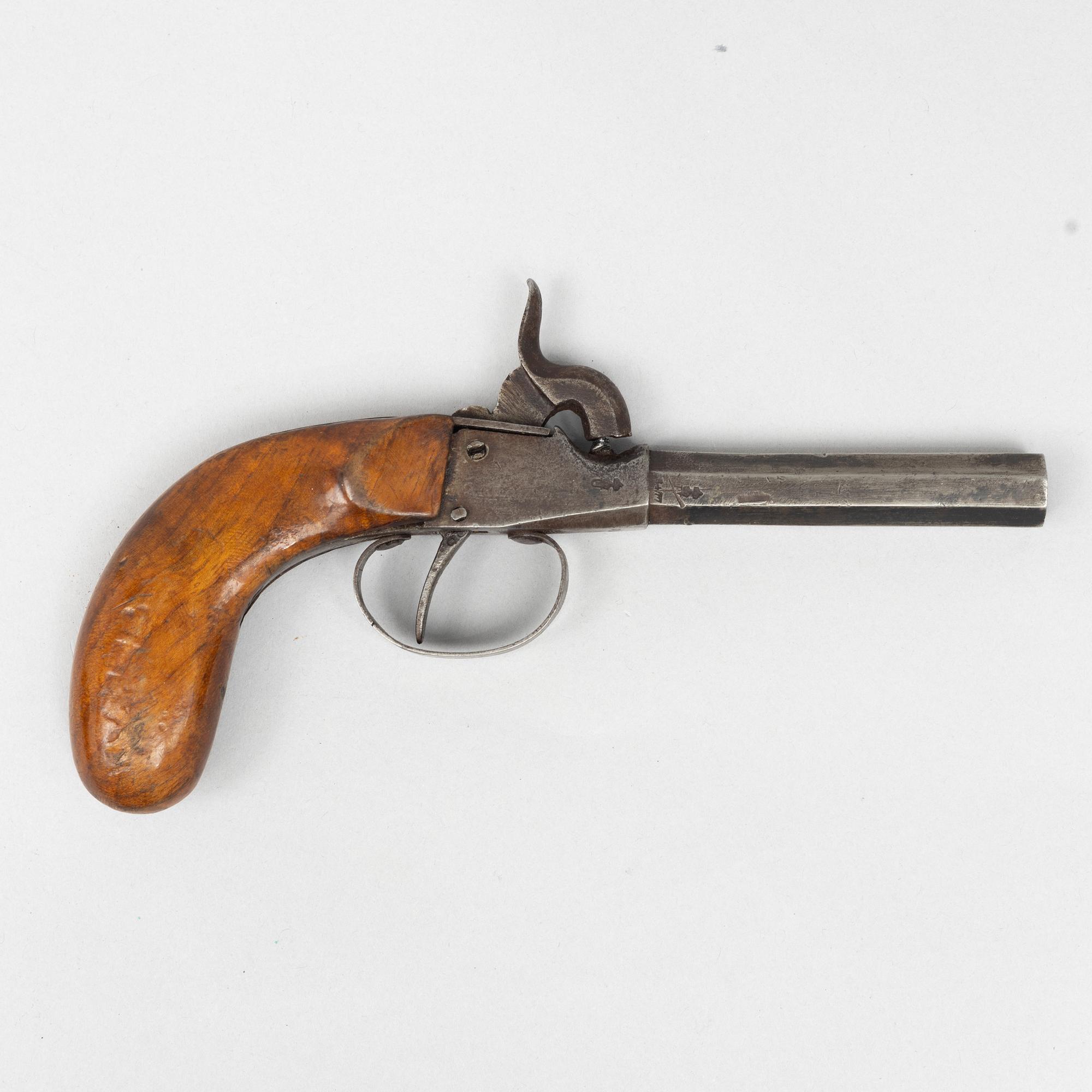 Percussion pistols 3 pcs, second half of the 19th century.