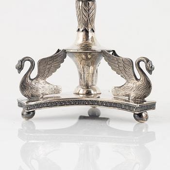 Carl Petter Lampa, sockerskålar på fot, ett par, silver, Stockholm,1826.