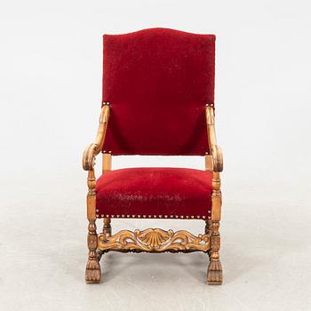 A baroque style armchair first half of the 20th century.