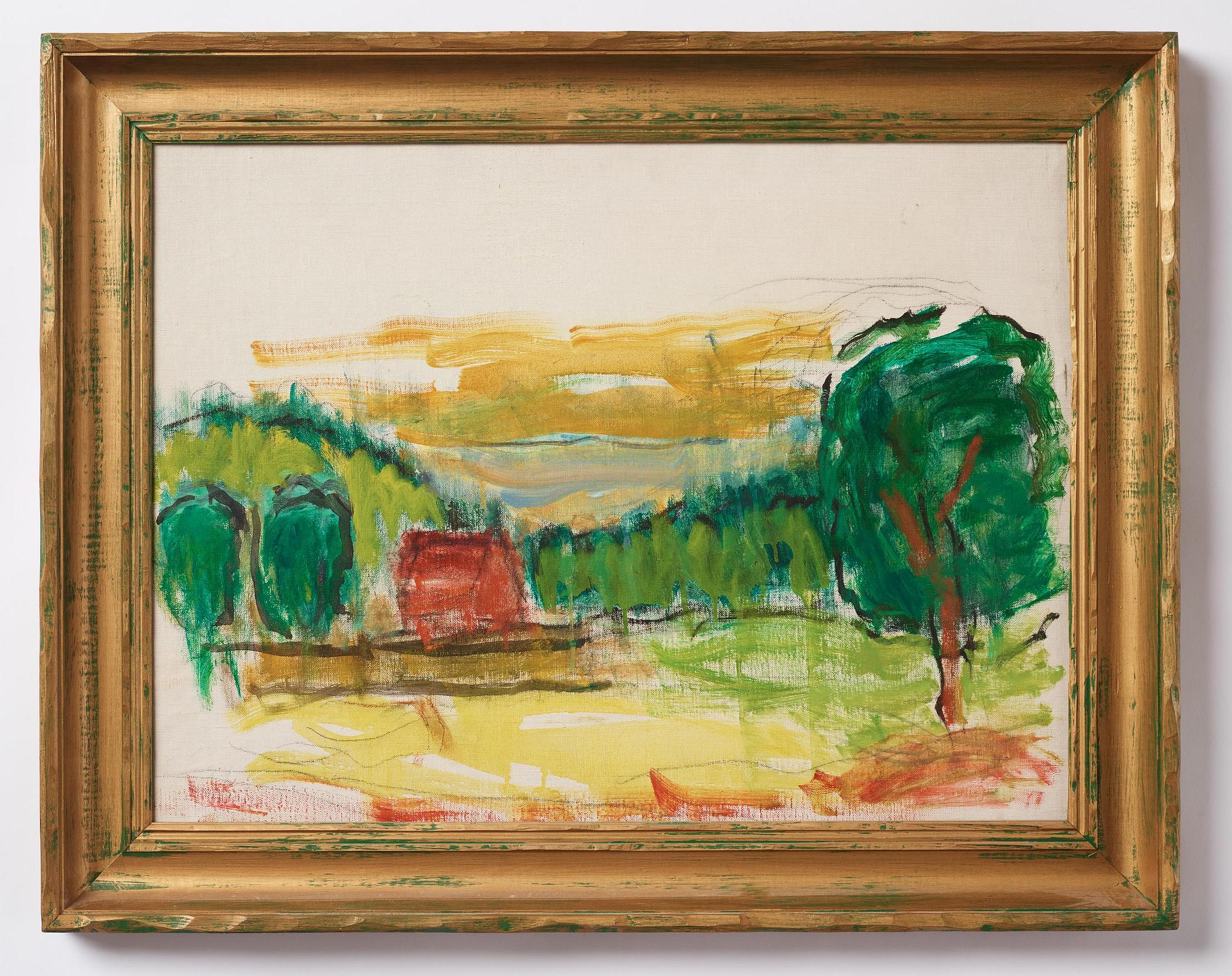 Carl Kylberg, Landscape with Red House.