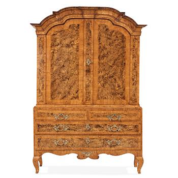 1160. A Swedish Rococo 18th century cupboard.