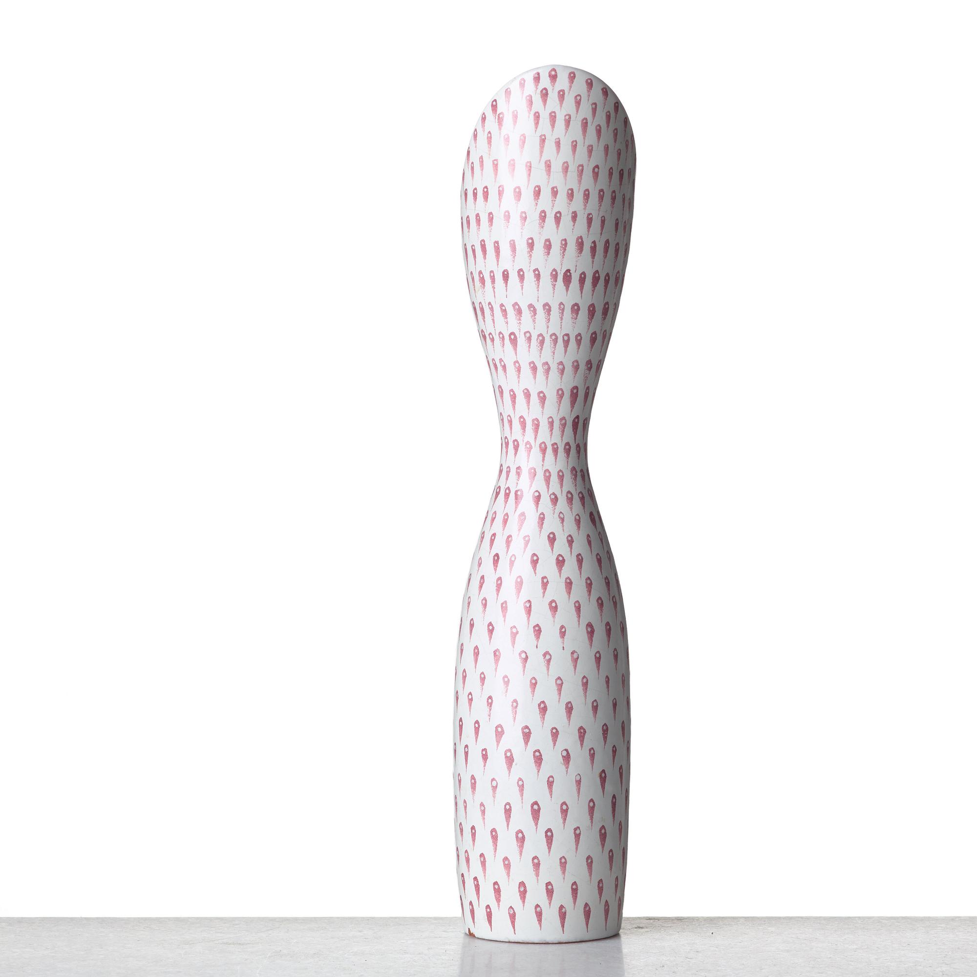 Stig Lindberg, a faience vase, Gustavsberg studio; Sweden 1951.