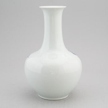 A Chinese blue and white vase, 20th Century with Guangxu mark.