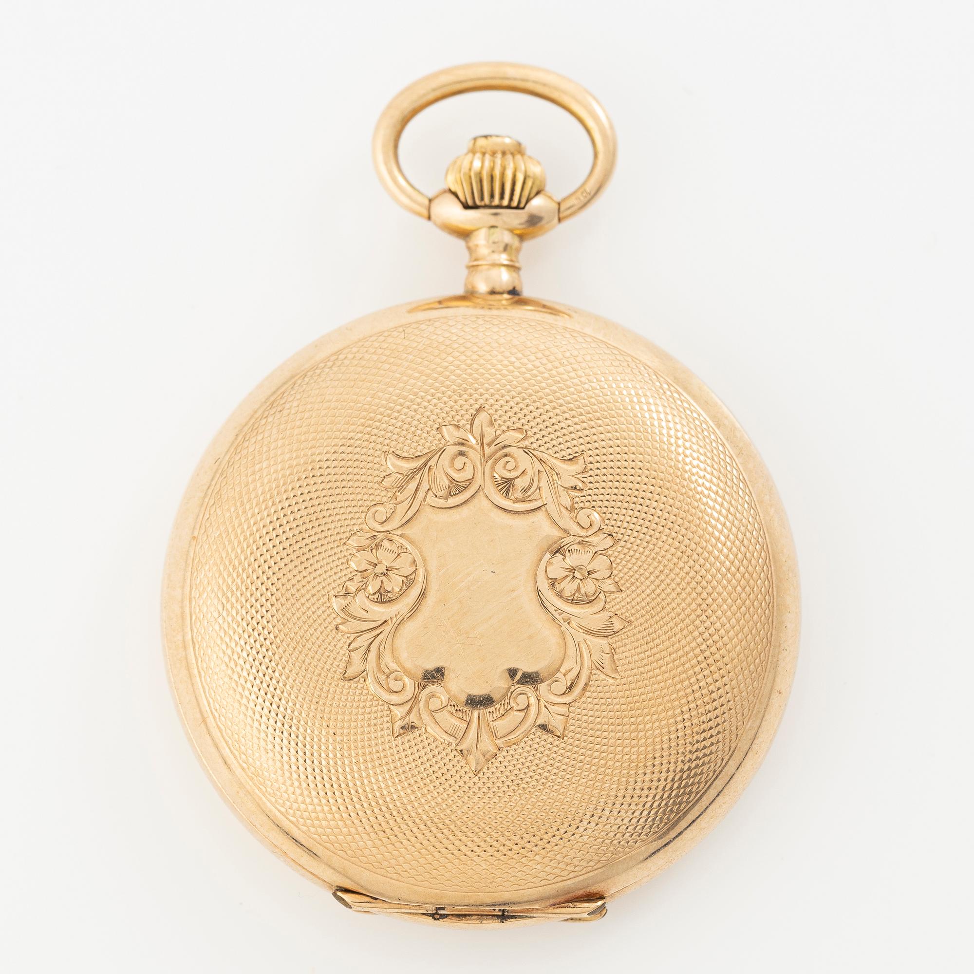 Georges Favre-Jacot, ladie's pocket watch, hunter case, 33 mm.